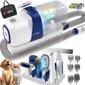 Lovpet - Tondeuse pour chiens avec aspirateur Tondeuse silencieuse avec akku Kit de soins pour animaux domestiques avec accessoires pour chien & chat