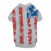 Zack & Zoey America's Pup Flag-Print Tee Shirt pour