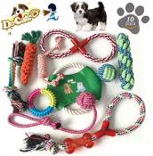 JEBBLAS Puppy Dog Chew Toys Teething Training，10pcs