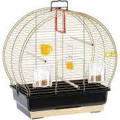 Luna 2 Cage à Oiseaux luna 2 : Cage métallique avec accessoires pour oiseaux.. Variante luna 2 - Mesures: 44.5 x 25 x h 45.5 cm - Laitonné - Laitonné