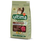 4x1,1kg Ultima No Grain Sterilisé bœuf - Croquettes pour chat