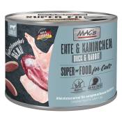 6x200g MAC's Cat gourmet canard & lapin nourriture pour chat humide