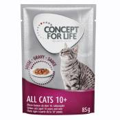 48x85g All Cats 10+ en sauce Concept for Life - Nourriture pour Chat