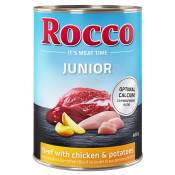 6x400g bœuf, poulet, pommes de terre Junior Rocco Nourriture humide pour chien