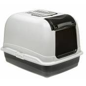 Maxi bella cabrio Box toilette pour chats de grande taille avec toit ouvrant.. Variante maxi bella cabrio - Mesures: 50 x 65.5 x h 47 cm - Noir