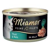 1x100g Filets Fins thon blanc, riz en gelée Miamor - Nourriture pour Chat