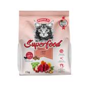2x2kg Porta 21 Superfood Menu boeuf - Croquettes pour chat