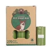 Largeight - Lot de 270 sacs poubelle,Sacs à déchets biodégradables pour animaux de compagnie epi, sacs à crottes de chien portables