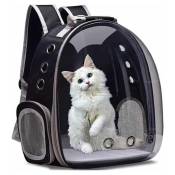 Monaco Pets - Sac à dos de transport bulle pour chat ou petit chien - Noir