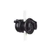 Noir diamètre 4-10 mm 20 pièces: Isolateur noir pour pieu rond de diamètre 4-10 mm - 20 pièces