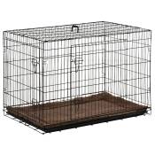 PawHut Cage pour chien caisse de transport pliante