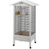 Ferplast - hemmy Volière Cage à Oiseaux hemmy : Cage en bois avec accessoires pour oiseaux.. Variante hemmy - Mesures: 84.5 x 65.5 x h 165 cm -