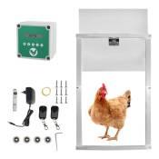 Hengda - Porte de poulet Porte de poulet automatique 2en1 portes pour animaux de compagnie porte de volaille 30x30cm
