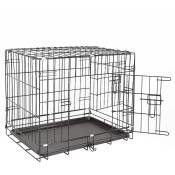 Hofuton Cage de transport métallique noire pour chien