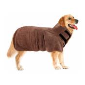 M, Couleur du café)Peignoir pour Chien,Peignoir en Microfibre pour animaux de compagnie,chien absorbant humidité super à séchage rapide manteau