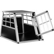 Cage de transport pour chien, taille m, 54 x 69 x 50 cm, en aluminium, paroi arrière 90°, box caisse de transport - Petstuff