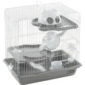 Cage pour Hamster Binky grise 45 x 30 x 44.5 cm Flamingo