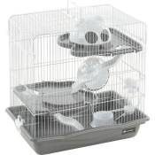 Flamingo - Cage pour Hamster Binky grise 45 x 30 x