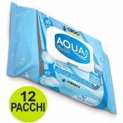 OFFRE 12 paquets de 40 lingettes hydratantes et nettoyantes Sensitive Aqua più pour chats et chiens