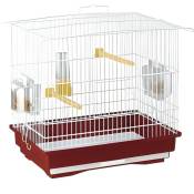 Petite cage oiseaux - 2 mangeoires, 2 perchoirs, 1