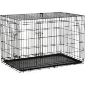 Cage de transport pour chien pliable - 2 portes verrouillables