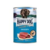 6x400g Happy Dog Sensible Pure, Suède (pur gibier) - Pâtée pour chien