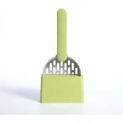 Aougo - Pelle à litière pour chat gris vert – Outil de nettoyage en plastique abs de haute qualité – Durable et facile à nettoyer – 1 pièce (avec