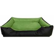 Beddog - lupi lit pour chien, Panier corbeille, coussin de chien:XXL, green-field (noir/vert)