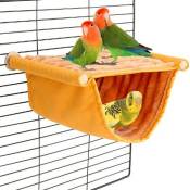 Jouet pour oiseau, Hamac pour oiseaux, accessoire pour cage à perroquet, set lavable, jaune