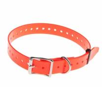 NUM'AXES - Sangle polyuréthane orange fluo pour colliers de dressage pour chien