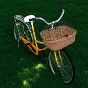Vidaxl - Panier avant de vélo avec couvercle 50x45x35 cm Saule naturel
