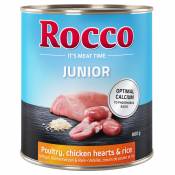 6x800g Junior cœur de poulet, riz Rocco - Nourriture