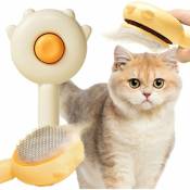 Brosse à poils de chat – Nouvelle version peigne pour chat, brosse nettoyante pour poils d'animaux, brosse de toilettage pour chat, brosse pour chats