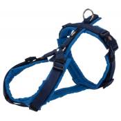 harnais trekking pour chien taille S- M tour de ventre 44 - 53 cm couleur : indigo / bleu royal