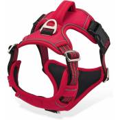 Linghhang - Harnais Chien Anti Traction Rouge s, Harnais