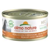 Lot Almo Nature 24 x 70 g pour chat - HFC Natural poulet, fromage