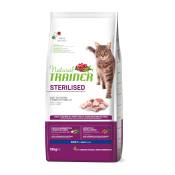 10 kg Natural Trainer Sterilised White Meat nourriture pour chat dry