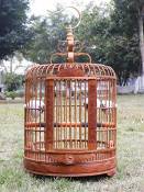 GJNVBDZSF Cage à Oiseau Grive Sculptée Bamboo Boutique