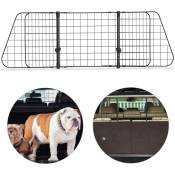 Grille de séparation pour chien voiture, barrière universelle, largeur réglable, h x l 40 x 92-157 cm, noir - Relaxdays