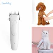 Pet Rasoir Amovible 2000Mah Wash Trimmer Safe Dog Cat Toilettage Faible Vibration A Faible Bruit Pet Supplies, Blanc