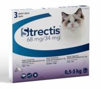 Strectis Spot on Antiparasitaire pour Chats 0,5-5 kg 3 Pipetas Ceva
