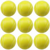 Balles en mousse, 9 pcs Balles de tennis en mousse Mini balles de sport Balle de tennis en éponge Balles anti-stress Softball Fei Yu