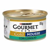 Purina Gourmet Gold Umido Chat Mousse avec Lapin, 24