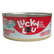 18x 70g Lucky Lou Extra food filet en gelée filet de thon nourriture pour chat humide