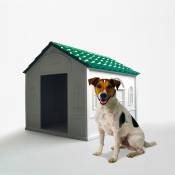 Bella Pet - Niche pour chiens de taille moyenne dans un jardin en plastique Milo