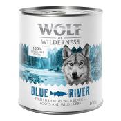 11x800g Blue River, poisson Wolf of Wilderness pour chien + 1 boîte offerte !
