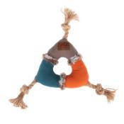 Jouet TIAKI Triangle en corde et peluche pour chien - 17 cm de diamètre
