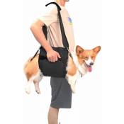 Linghhang - Harnais de transport pour chien, sac à dos d'urgence pour soutien et rééducation des jambes de l'animal domestique (l, noir)