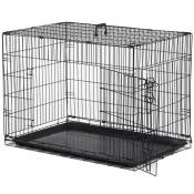Cage caisse de transport pliante pour chien en métal