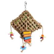 FLAMINGO Jouet d'oiseaux Papyr Filet perroquet carré Multicolore 45 cm